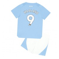 Manchester City Erling Haaland #9 Hemmatröja Barn 2023-24 Kortärmad (+ Korta byxor)